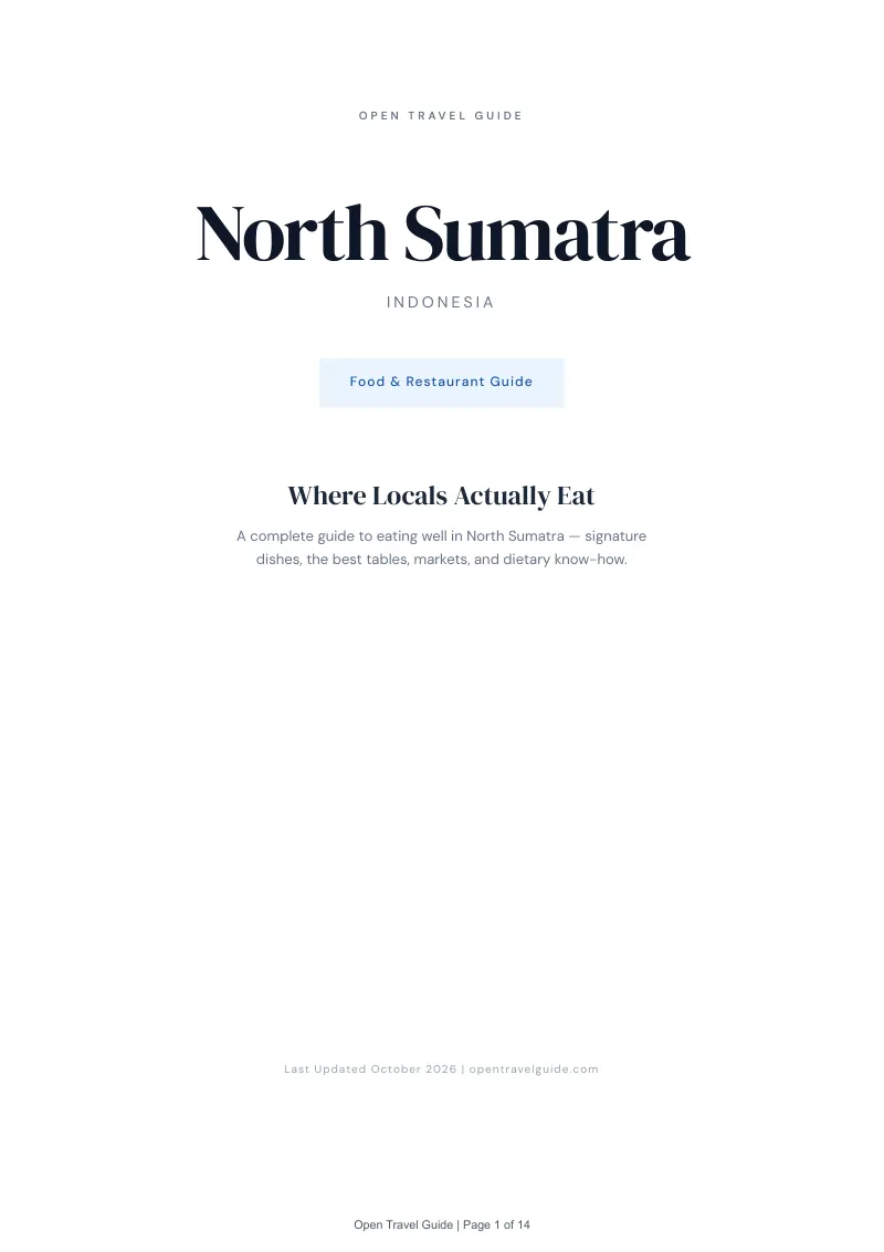 North Sumatra Food & Restaurant Guide: Cover