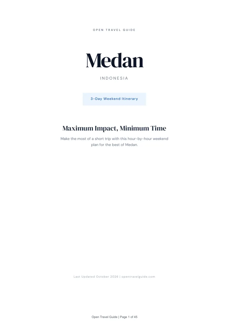 Medan 3-Day Weekend Itinerary: Cover