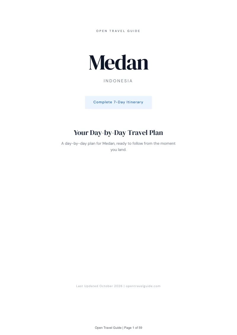 Medan 7-Day Itinerary: Cover