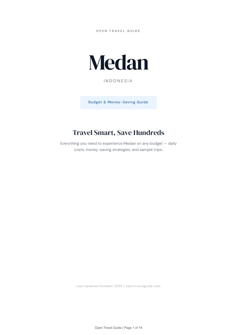 Medan Budget & Money-Saving Guide: Cover