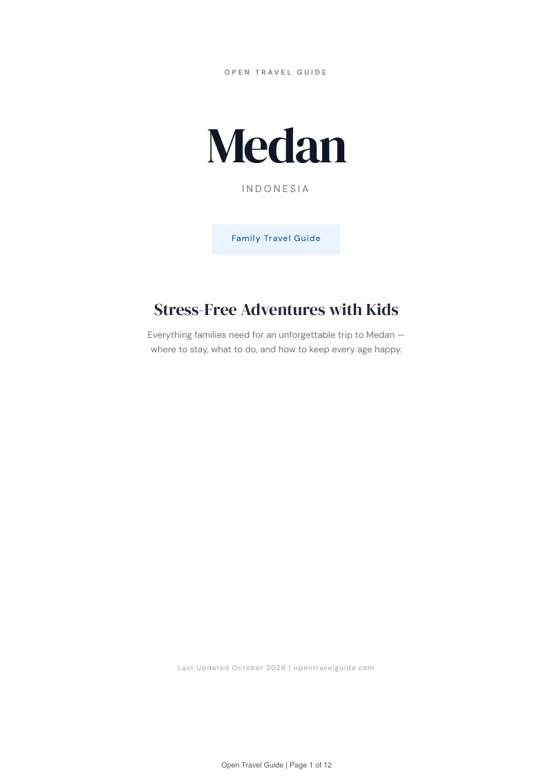 Medan Family Travel Guide: Cover