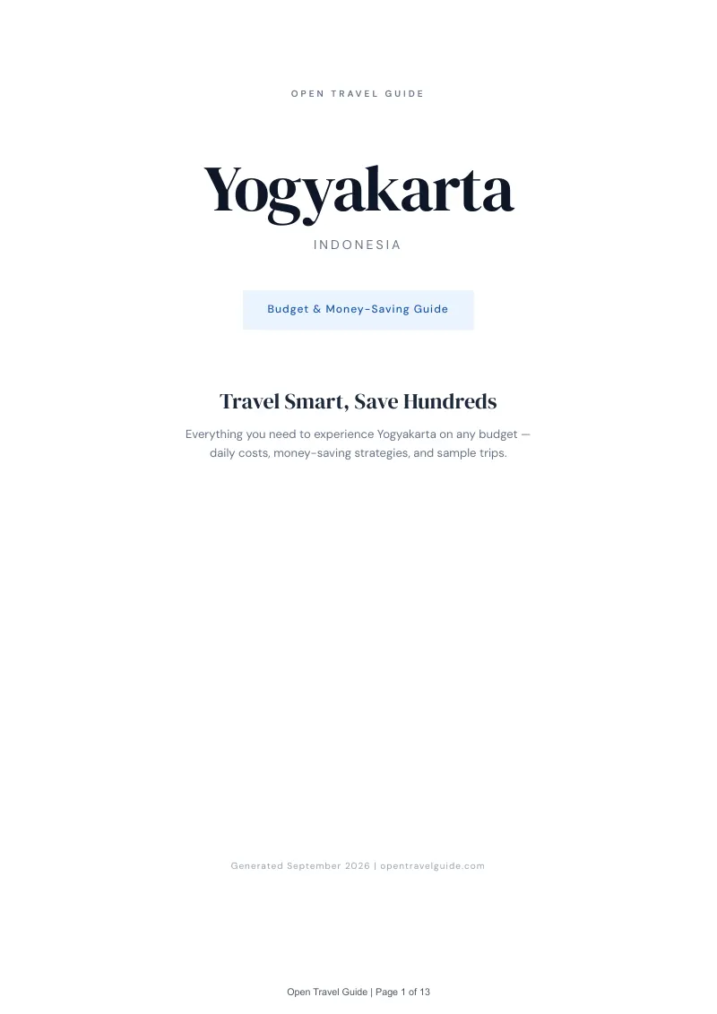 Yogyakarta Complete Travel Bundle: Budget guide · Cover