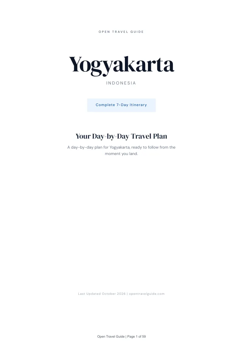 Yogyakarta 7-Day Itinerary: Cover