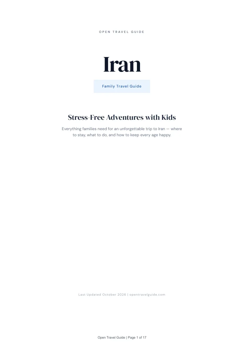 Iran Family Travel Guide: Cover