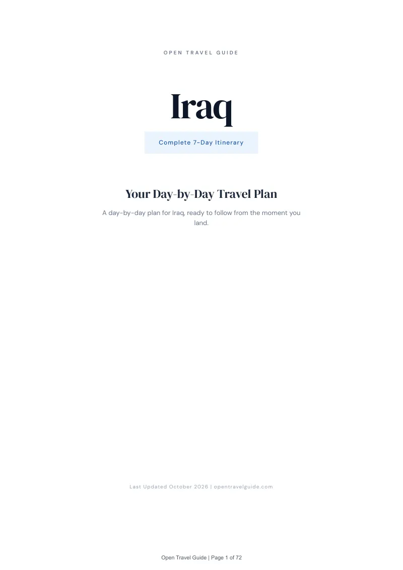Iraq 7-Day Itinerary: Cover