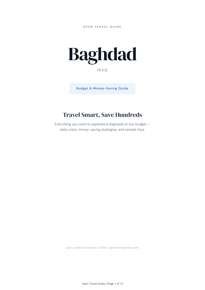 Baghdad Budget & Money-Saving Guide: Cover
