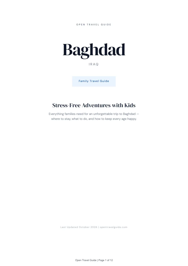 Baghdad Family Travel Guide: Cover