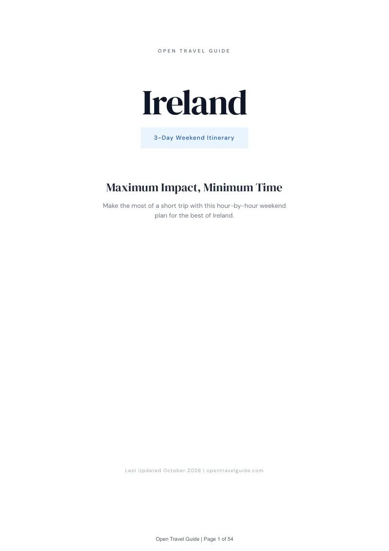 Ireland 3-Day Weekend Itinerary: Cover