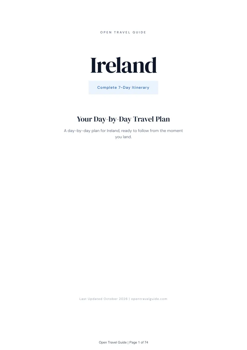 Ireland 7-Day Itinerary: Cover
