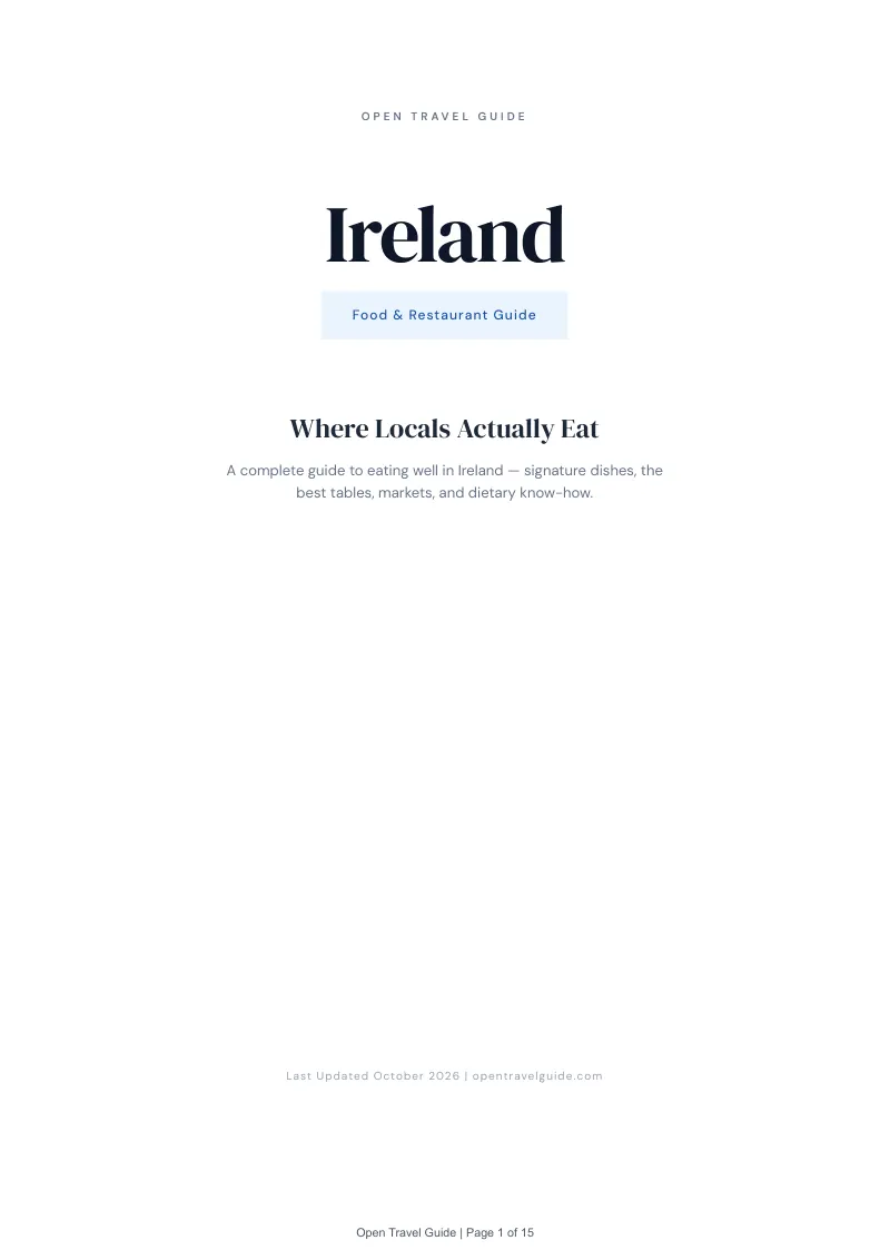 Ireland Food & Restaurant Guide: Cover