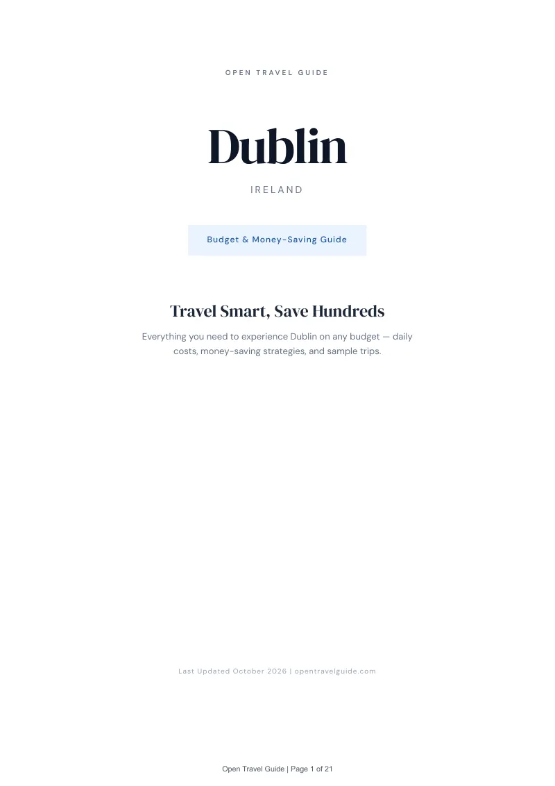 Dublin Budget & Money-Saving Guide: Cover