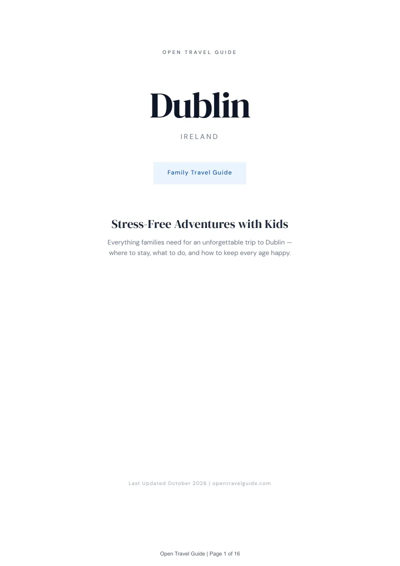 Dublin Family Travel Guide: Cover