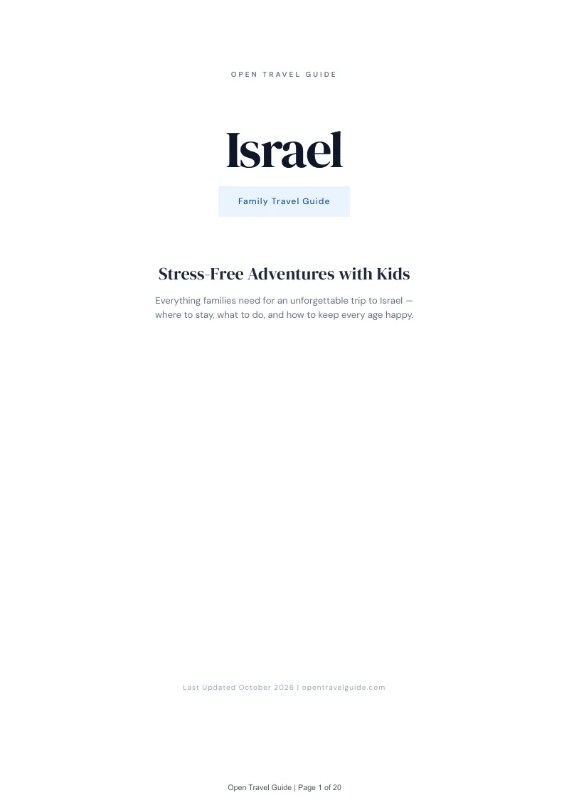 Israel Family Travel Guide: Cover