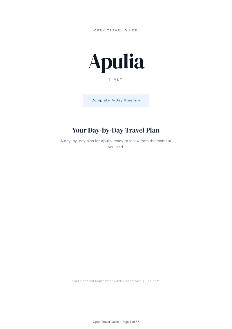 Apulia Complete Travel Bundle: 7-day itinerary · Cover