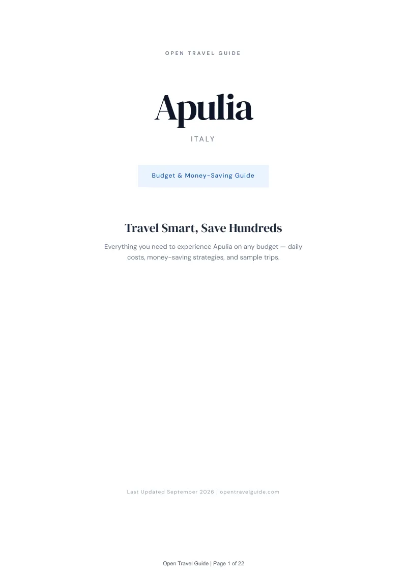 Apulia Complete Travel Bundle: Budget guide · Cover