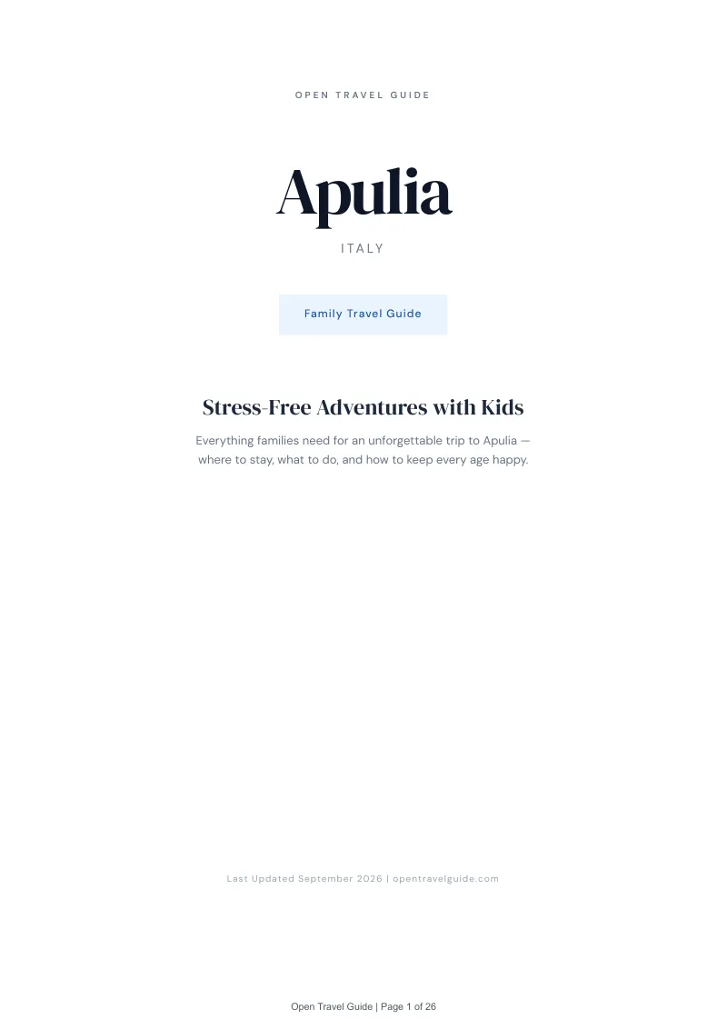 Apulia Complete Travel Bundle: Family guide · Cover