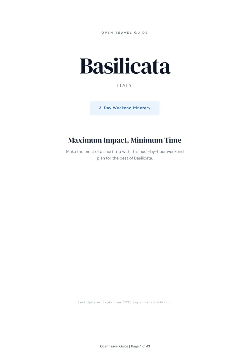 Basilicata Complete Travel Bundle: 3-day itinerary · Cover