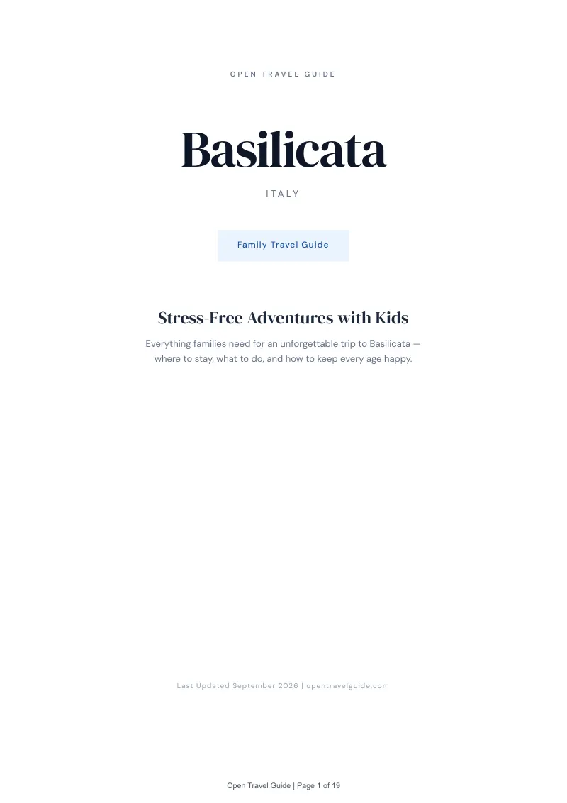 Basilicata Complete Travel Bundle: Family guide · Cover