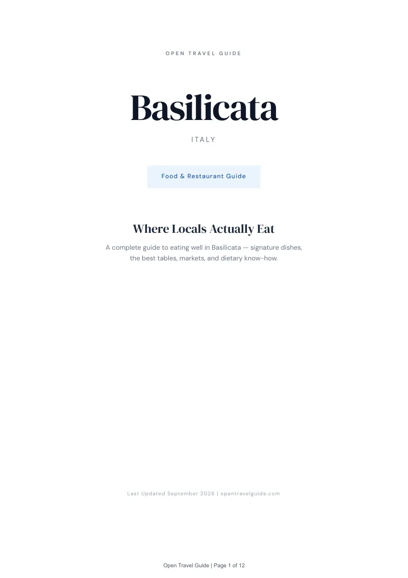 Basilicata Complete Travel Bundle: Food guide · Cover