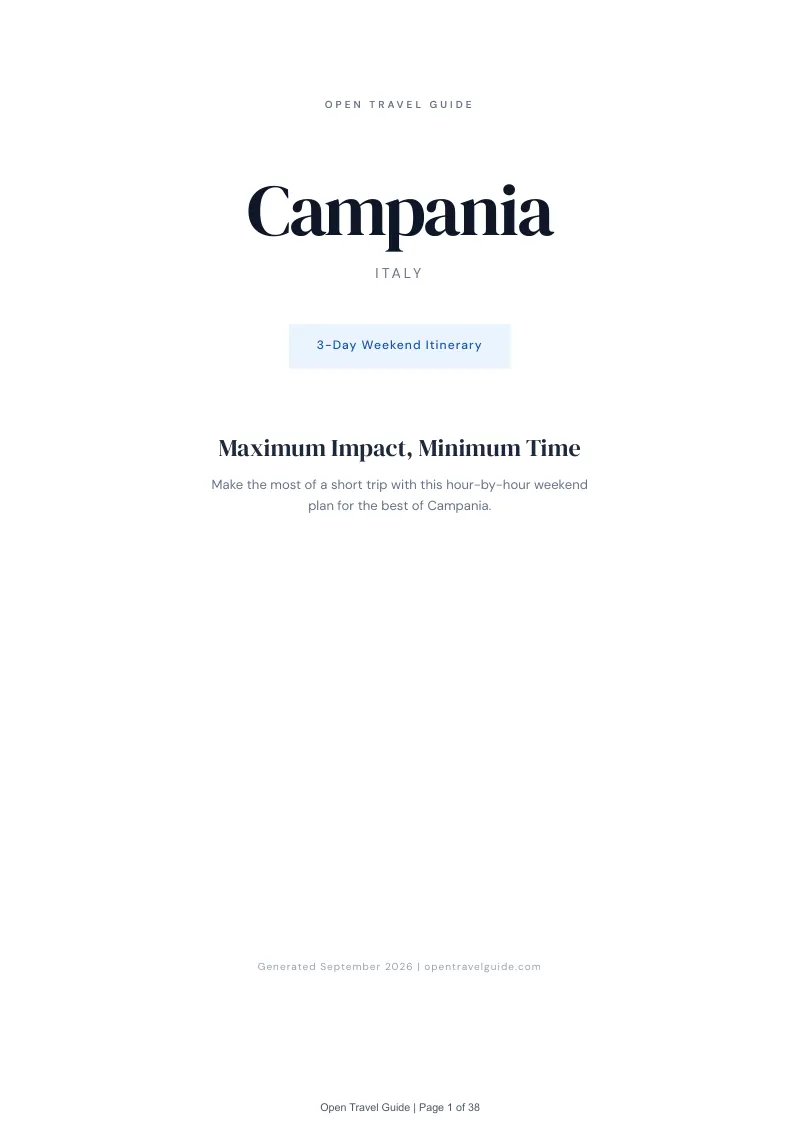 Campania Complete Travel Bundle: 3-day itinerary · Cover