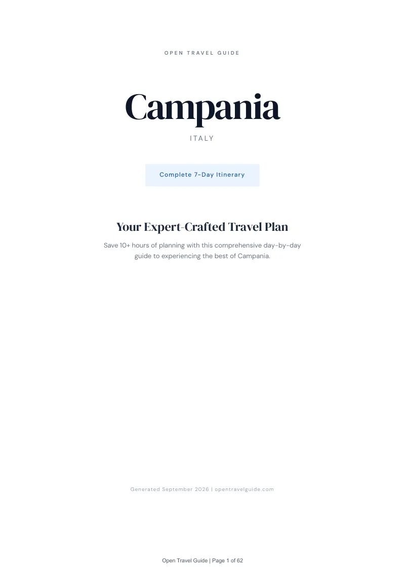 Campania Complete Travel Bundle: 7-day itinerary · Cover