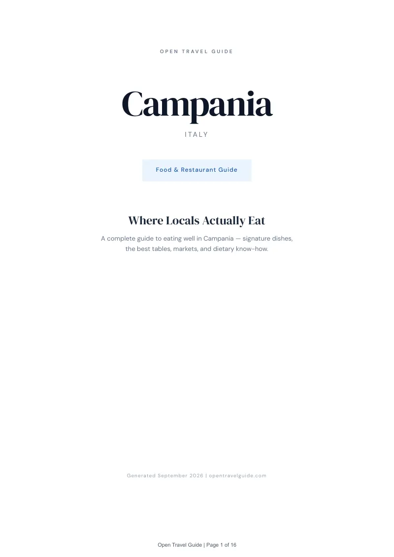 Campania Complete Travel Bundle: Food guide · Cover
