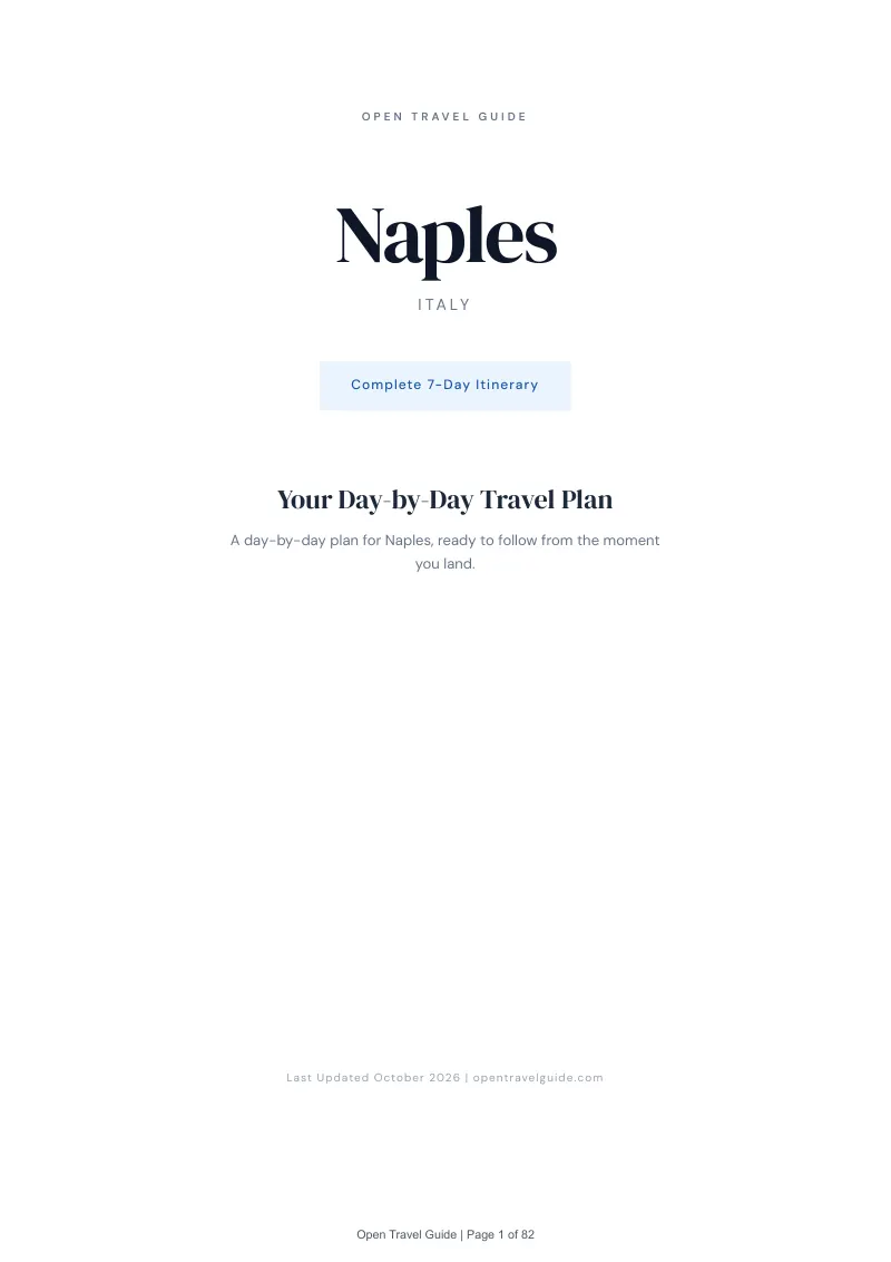 Naples 7-Day Itinerary: Cover