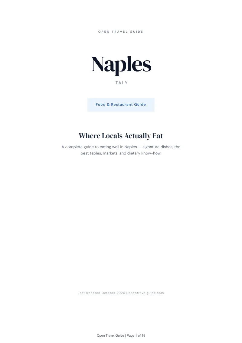 Naples Food & Restaurant Guide: Cover