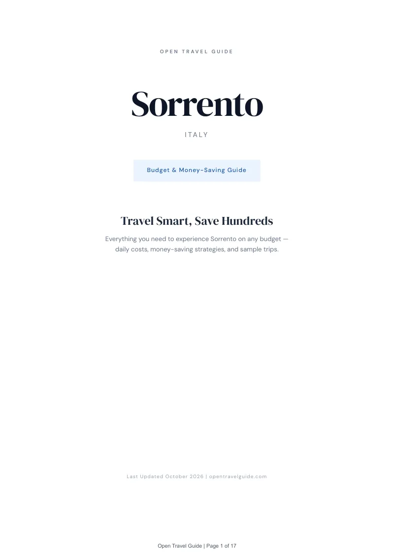Sorrento Budget & Money-Saving Guide: Cover