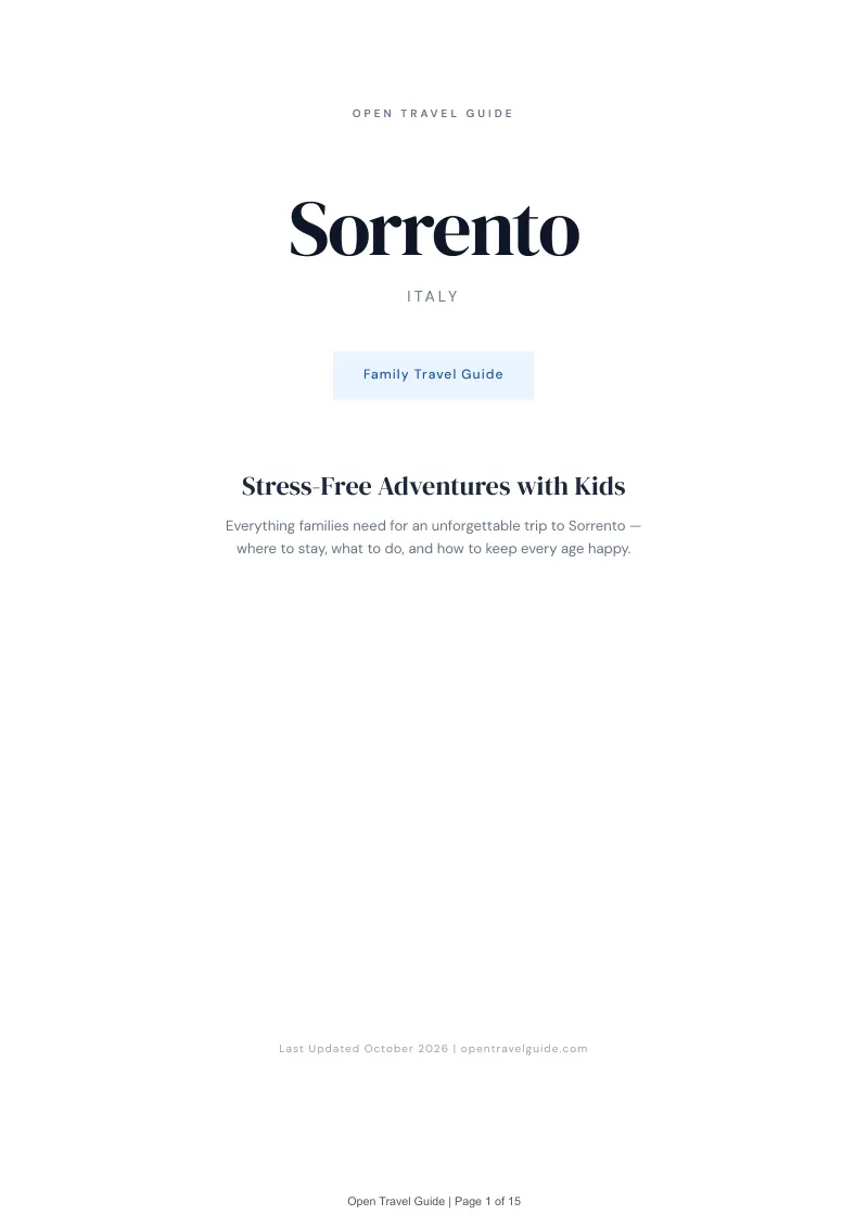 Sorrento Family Travel Guide: Cover