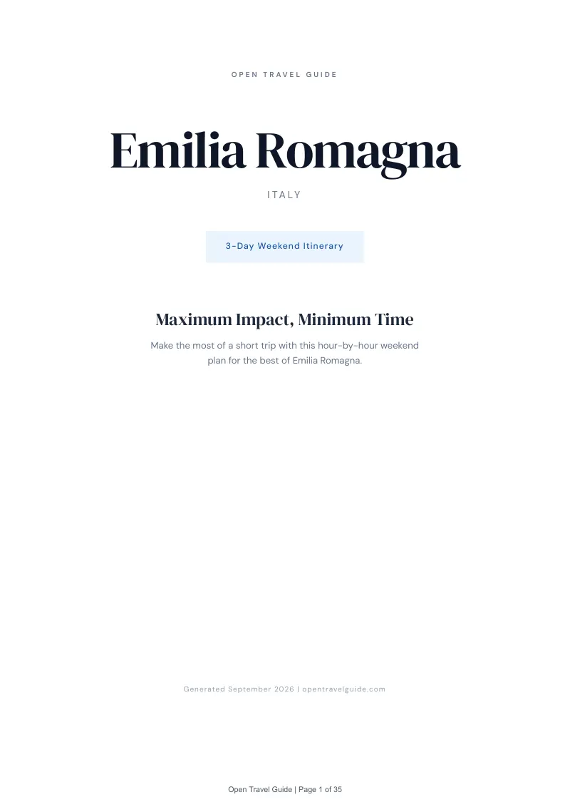 Emilia Romagna Complete Travel Bundle: 3-day itinerary · Cover