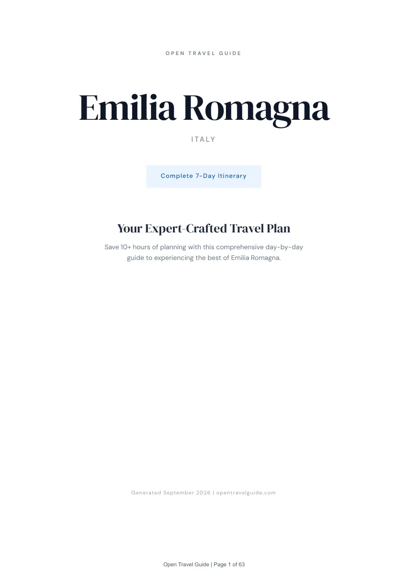 Emilia Romagna Complete Travel Bundle: 7-day itinerary · Cover