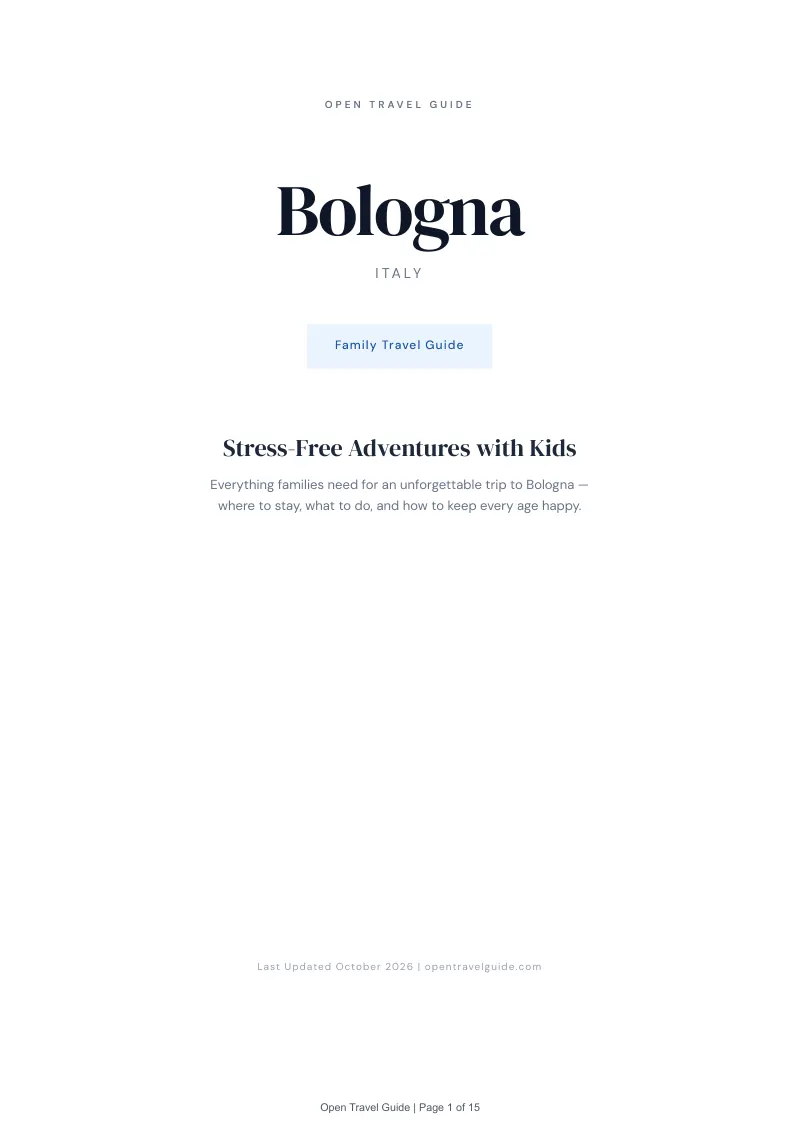 Bologna Family Travel Guide: Cover