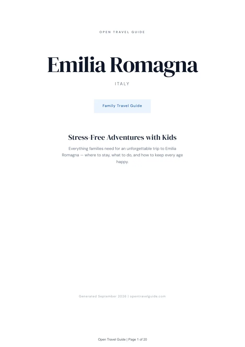Emilia Romagna Complete Travel Bundle: Family guide · Cover