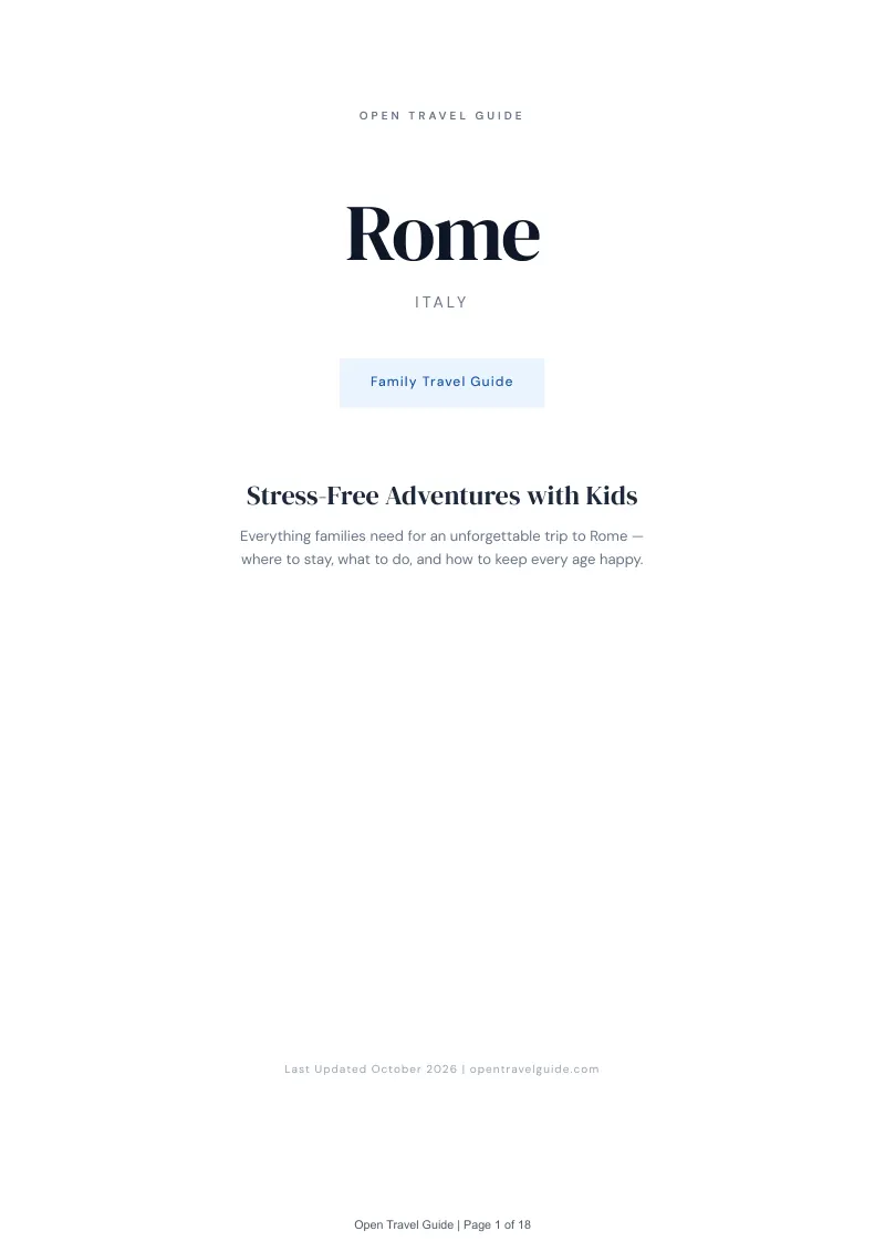 Rome Family Travel Guide: Cover