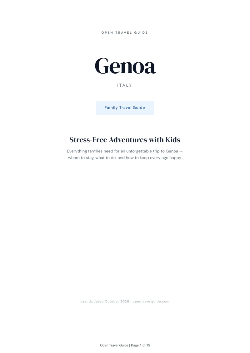Genoa Family Travel Guide: Cover