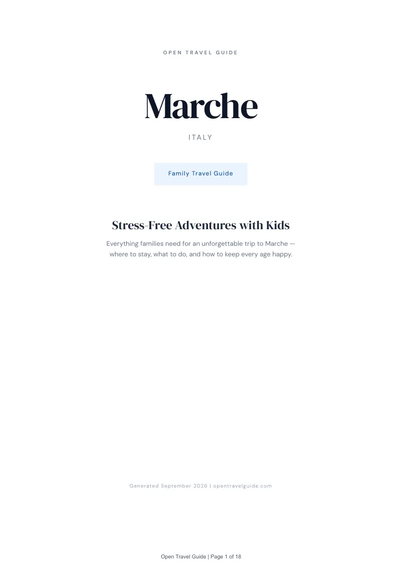 Marche Complete Travel Bundle: Family guide · Cover
