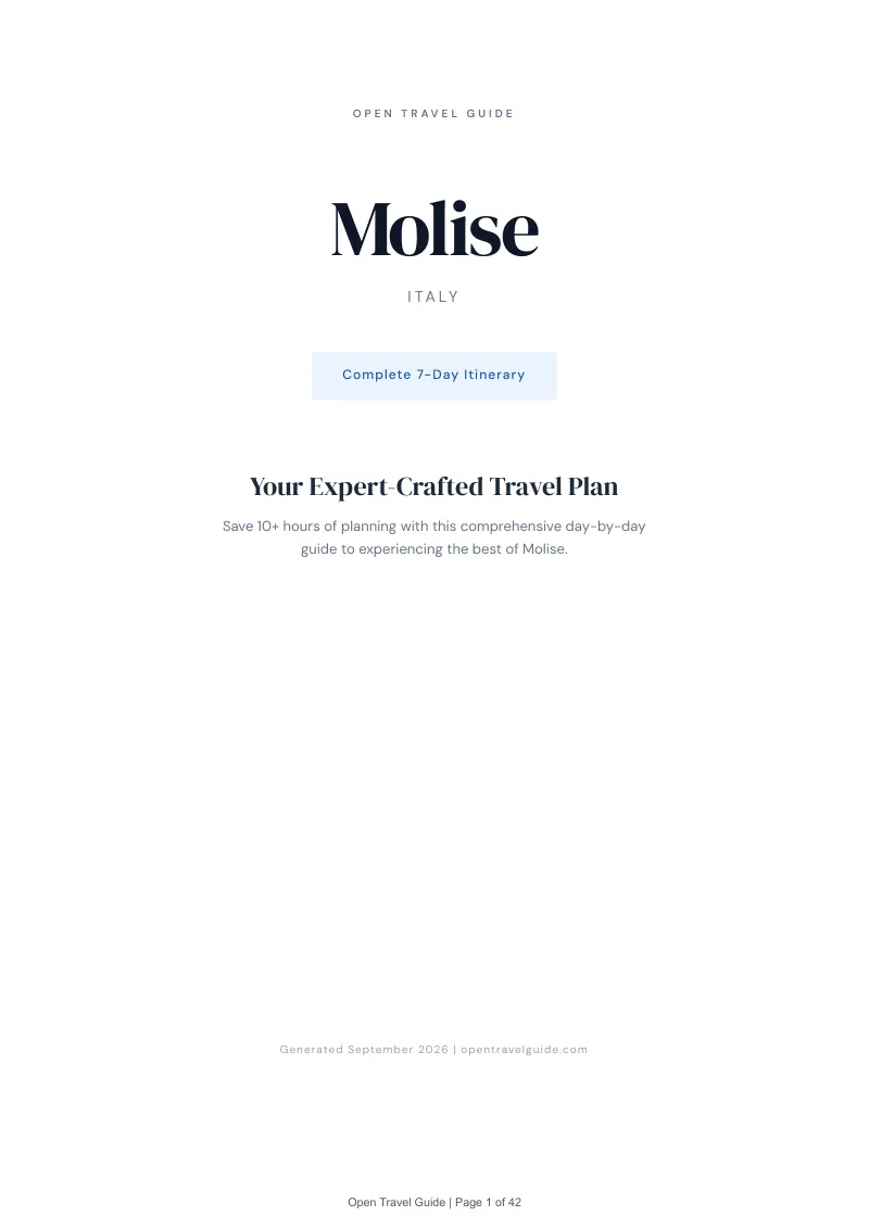 Molise Complete Travel Bundle: 7-day itinerary · Cover