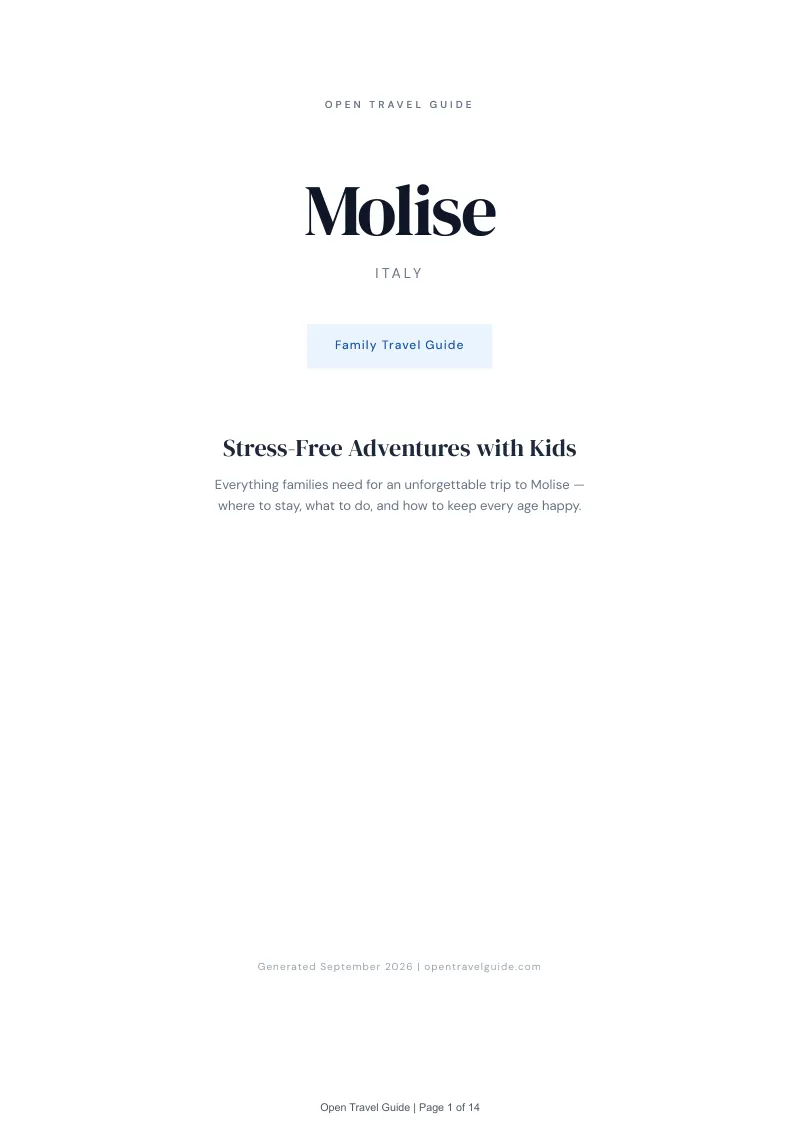 Molise Complete Travel Bundle: Family guide · Cover