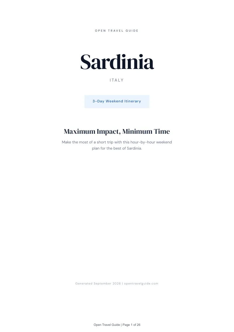 Sardinia Complete Travel Bundle: 3-day itinerary · Cover