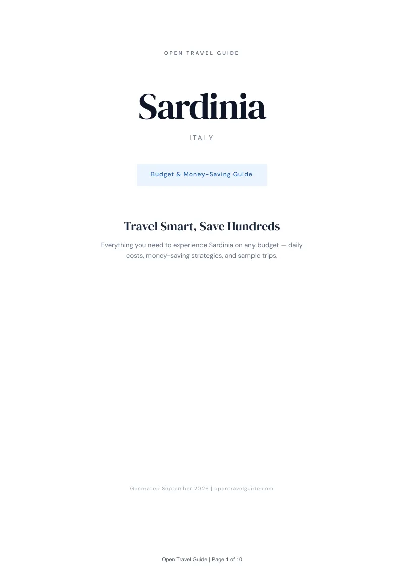 Sardinia Complete Travel Bundle: Budget guide · Cover