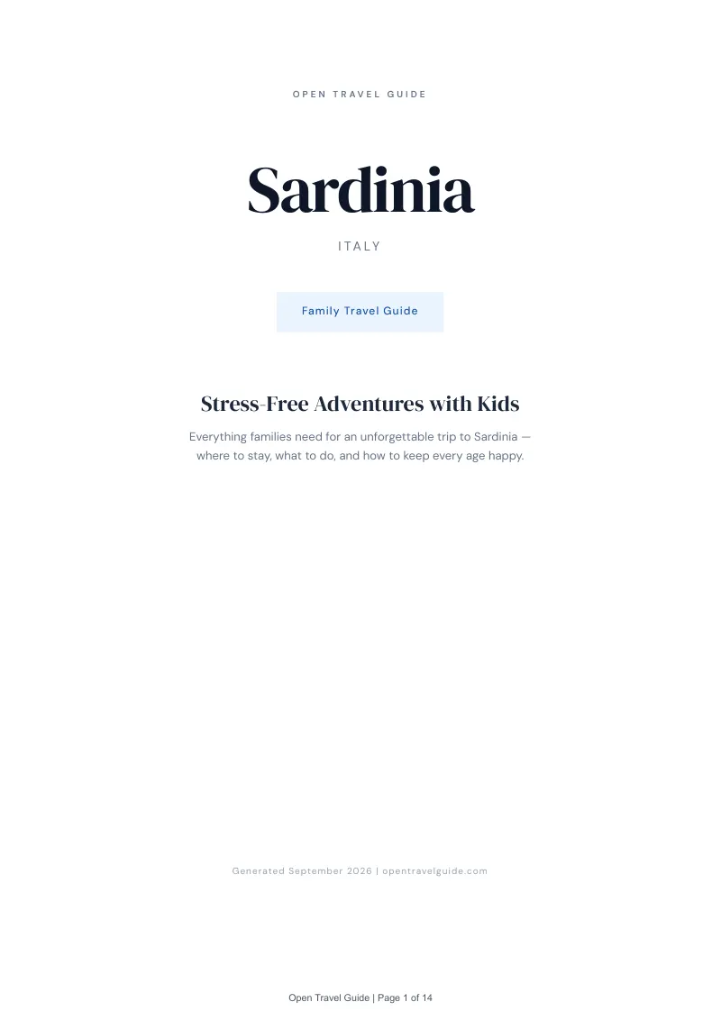 Sardinia Complete Travel Bundle: Family guide · Cover