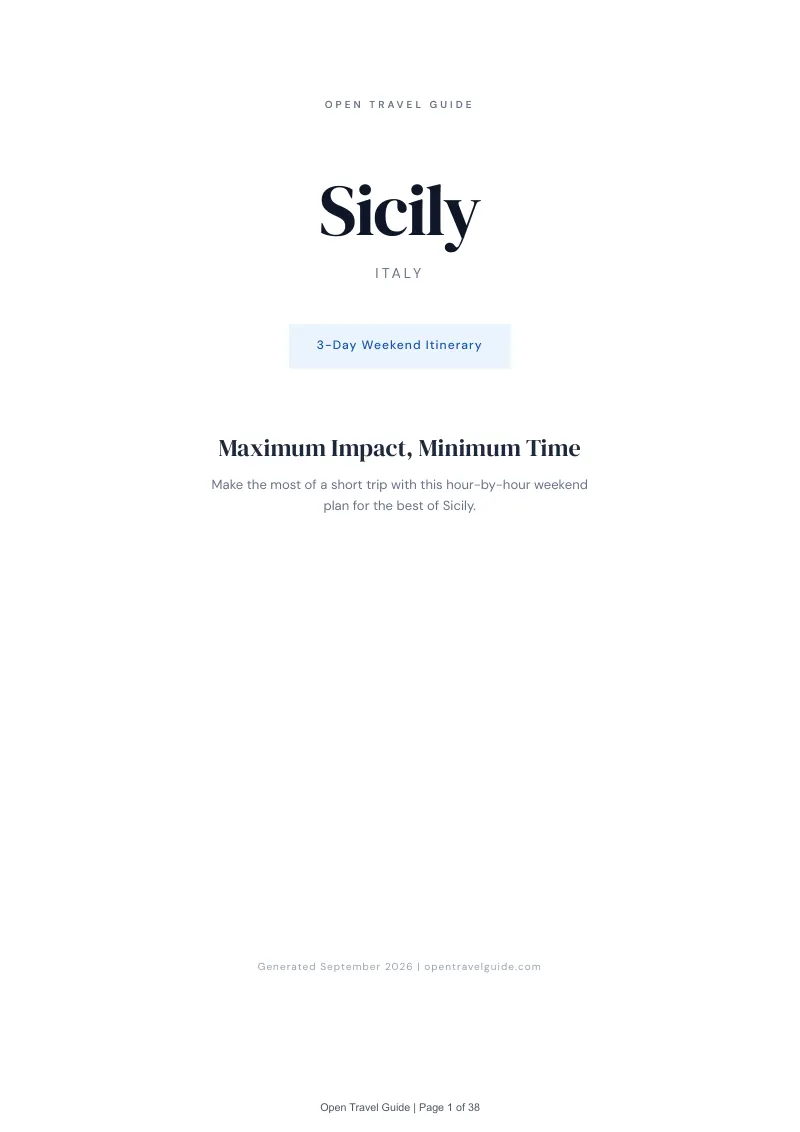 Sicily Complete Travel Bundle: 3-day itinerary · Cover