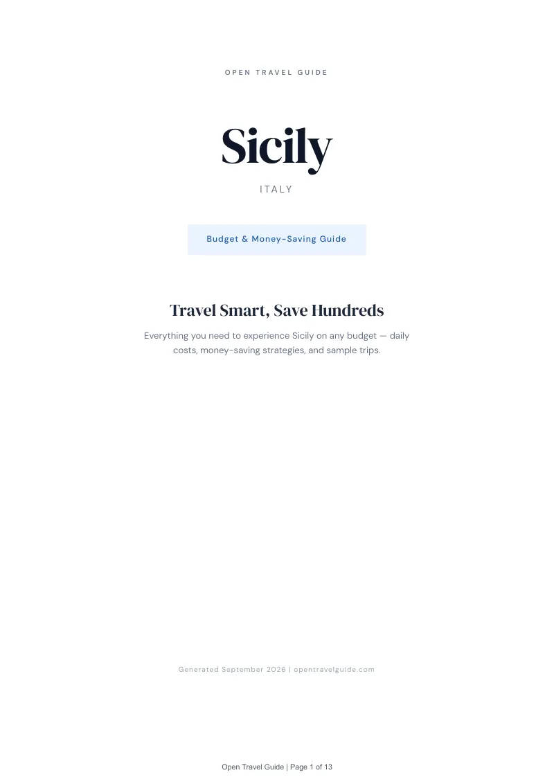 Sicily Complete Travel Bundle: Budget guide · Cover