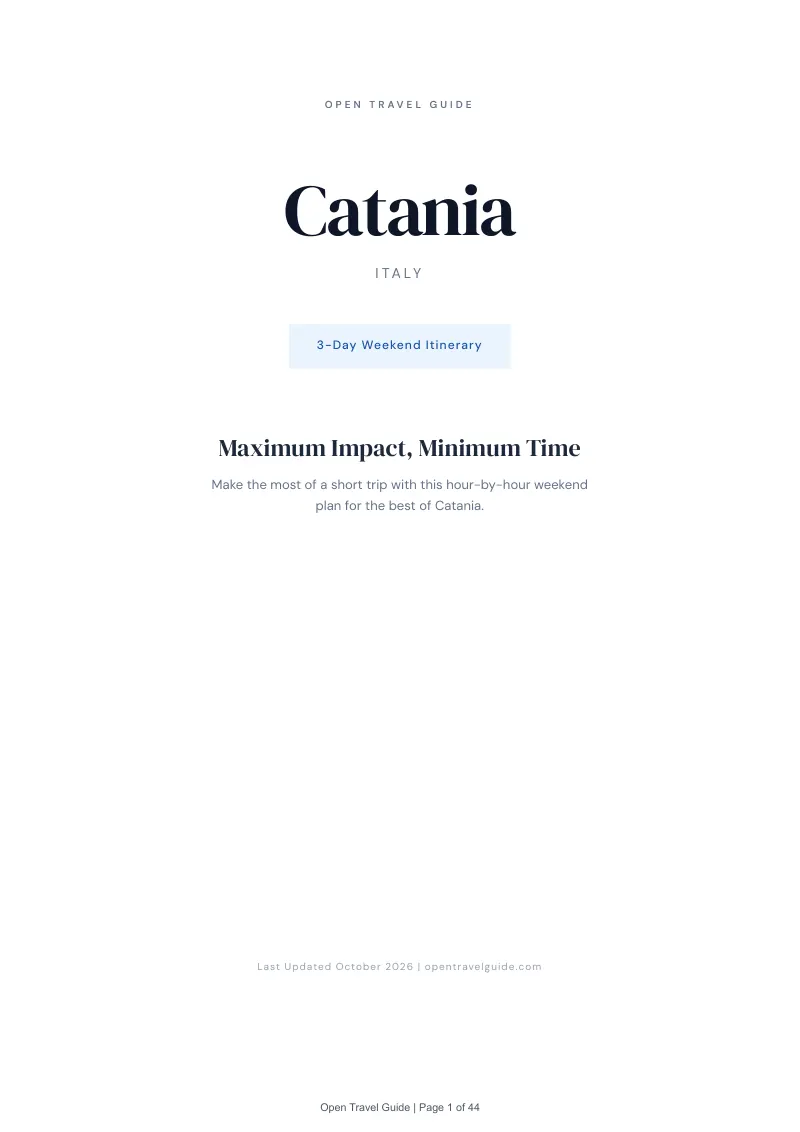 Catania 3-Day Weekend Itinerary: Cover