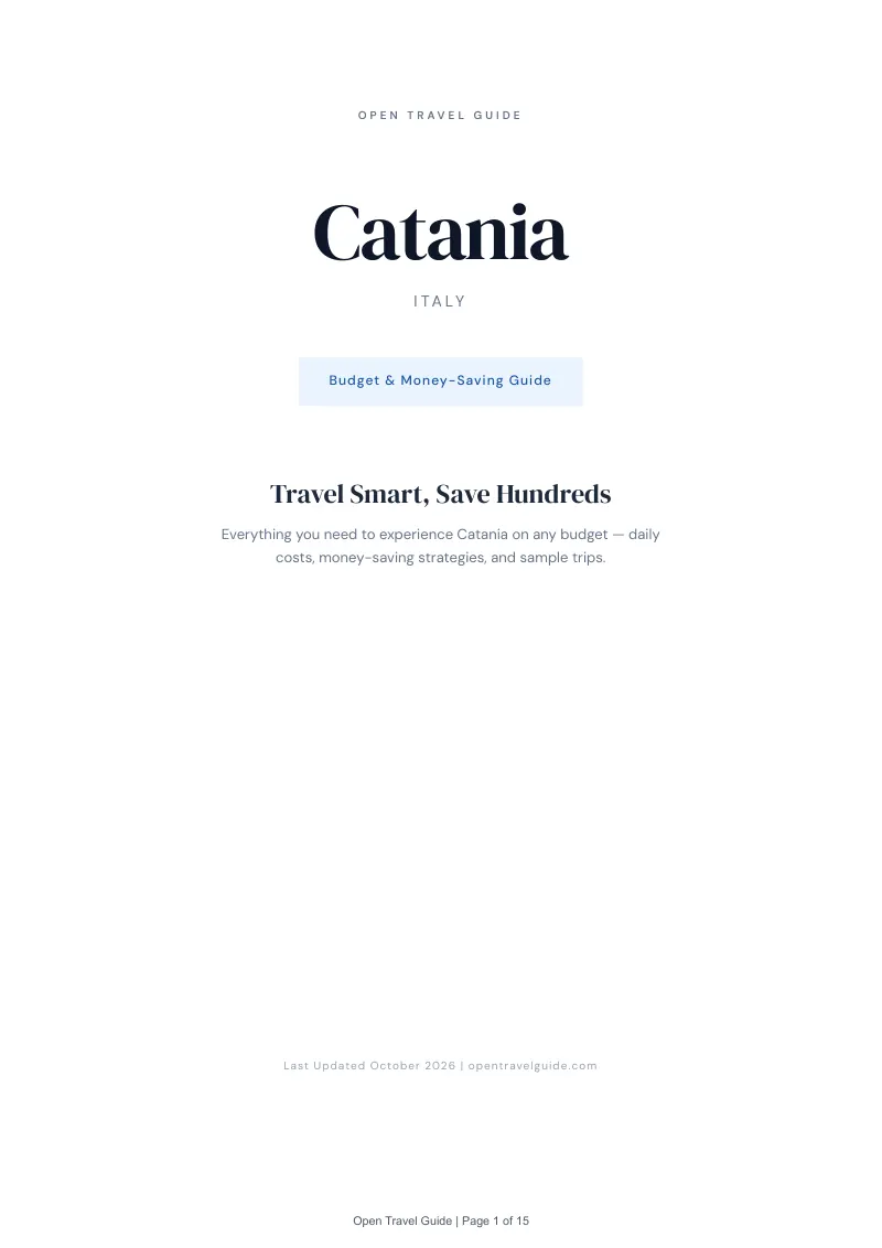 Catania Budget & Money-Saving Guide: Cover