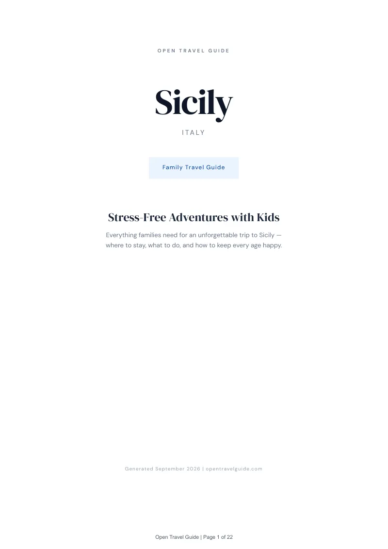 Sicily Complete Travel Bundle: Family guide · Cover