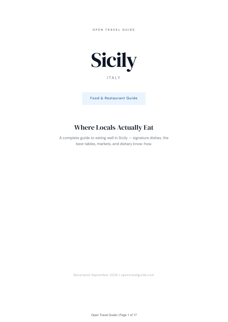 Sicily Complete Travel Bundle: Food guide · Cover