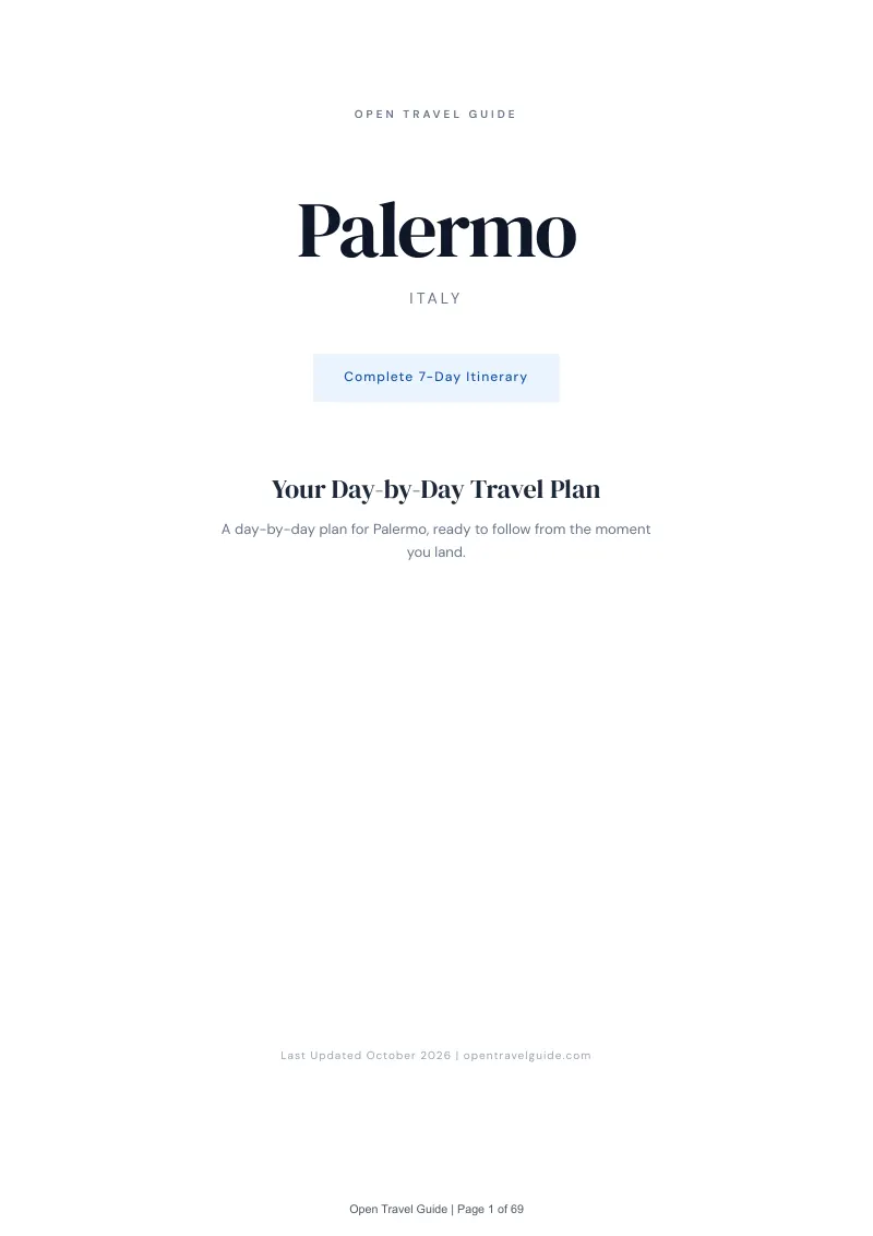 Palermo 7-Day Itinerary: Cover