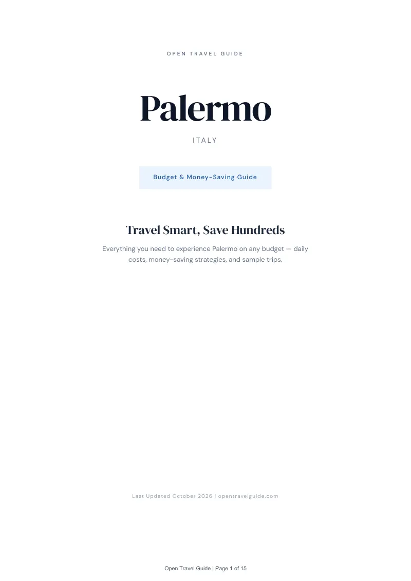 Palermo Budget & Money-Saving Guide: Cover